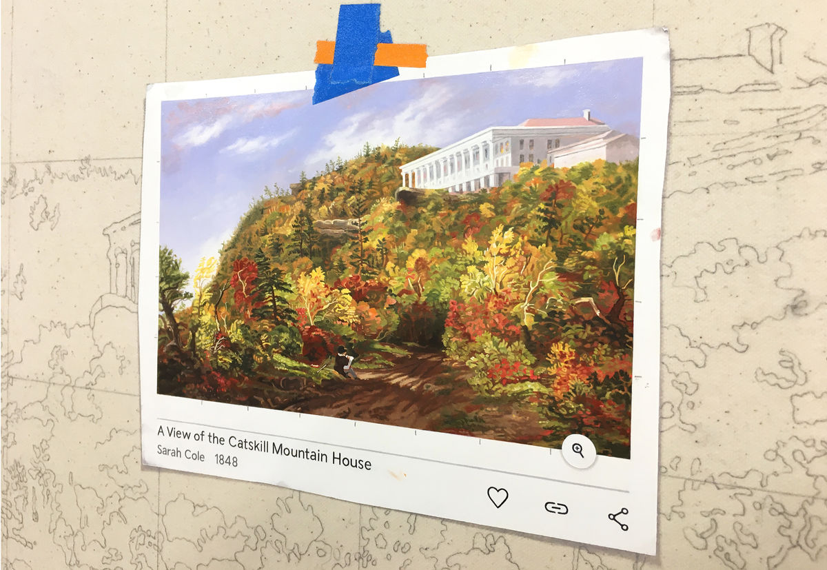 A View of the Catskill Mountain House / Copied from a picture by S. Cole copied from a picture by T. Cole / 1848