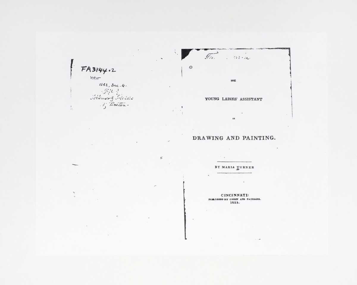 Anna Plesset; Copies from The Young Ladies’ Assistant in Painting and Drawing; 2021