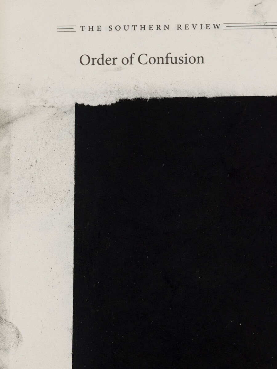 Bethany Collins; Untitled (Order of Confusion); 2023