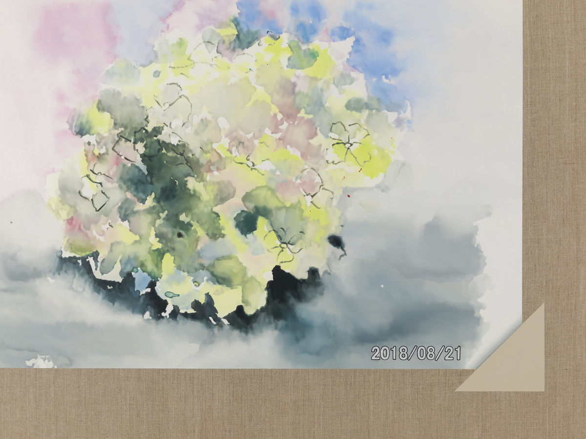 Mika Horibuchi; Watercolor of Pale Hydrangea; 2022