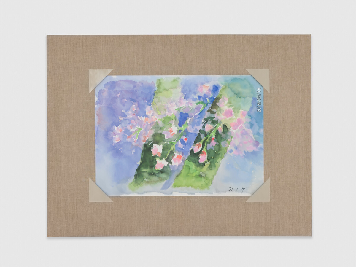 Mika Horibuchi; Watercolor of Weeping Cherry Branches; 2023